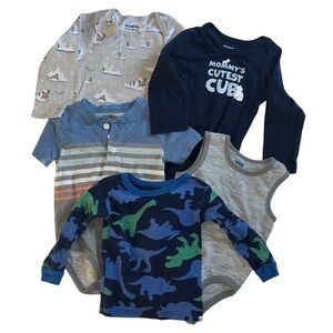 GAP Baby Onesie Set in Blue and Grey